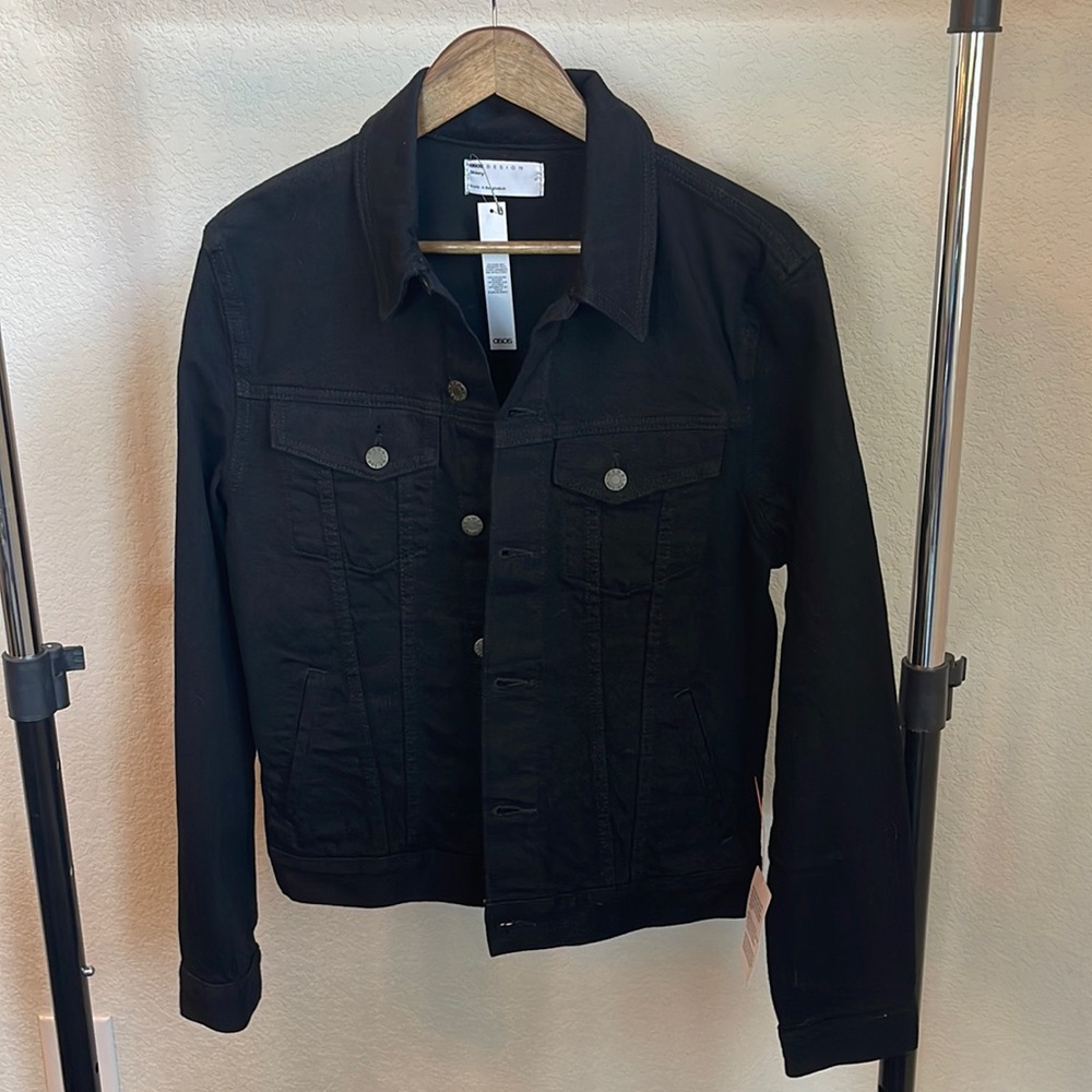 ASOS skinny fit black denim jacket